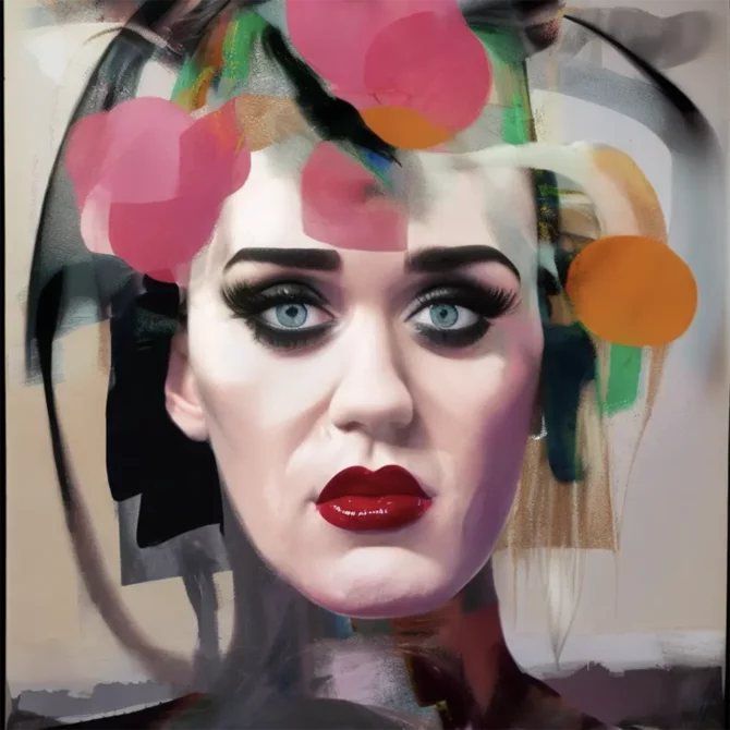 Katy Perry in the style of Adrian Ghenie     15